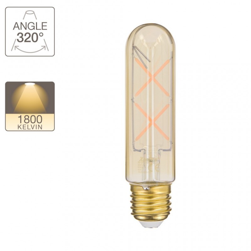 XANLITE BULB LED FILAMENT DECO SPIRALE AMBRE 1800K TUBE T32 125MM E27