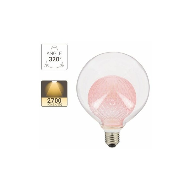 XANLITE ΛΑΜΠΤΗΡΑΣ LED DECO ΔΙΠΛΟ ΡΟΖ ΓΥΑΛΙ G125 E27 3W (30W) ΖΕΣΤΟ ΛΕΥΚΟ ΦΩΣ 2700K 250LM XANLITE ΛΑΜΠΤΗΡΑΣ LED DECO ΔΙΠΛΟ ΡΟΖ ΓΥΑΛΙ G125 E27 3W (30W) ΖΕΣΤΟ ΛΕΥΚΟ ΦΩΣ 2700K 250LM