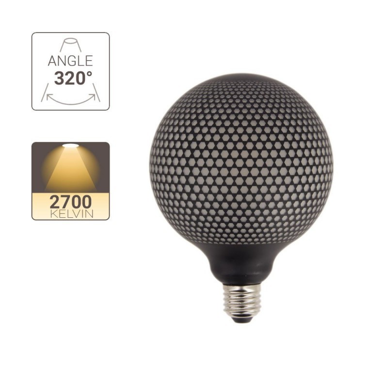 XANLITE ΛΑΜΠΤΗΡΑΣ LED DECO ΜΑΥΡΕΣ ΚΟΥΚΚΙΔΕΣ G125 E27 4W (18W) ΖΕΣΤΟ ΛΕΥΚΟ ΦΩΣ 2700K 100LM