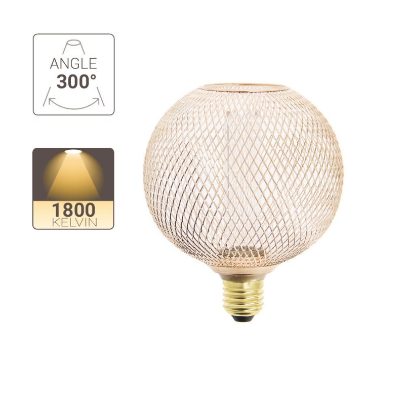 XANLITE ΛΑΜΠΤΗΡΑΣ LED DECO ΧΑΛΚΙΝΗ ΜΠΑΛΑ ΚΛΟΥΒΙΟΥ E27 4W (20W) ΖΕΣΤΟ ΛΕΥΚΟ ΦΩΣ 1800K 150LM