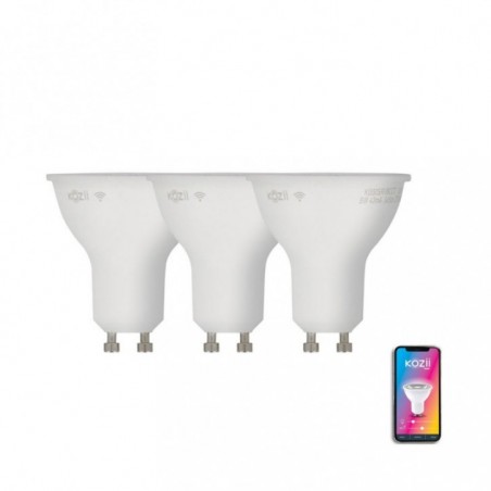 XANLITE KOZII ΛΑΜΠΤΗΡΑΣ LED SMART WIFI K BLUETOOTH CCT K RGB GU10 5W 345LΜ ΣΥΣΚΕΥΑΣΙΑ 3 ΤΕΜ