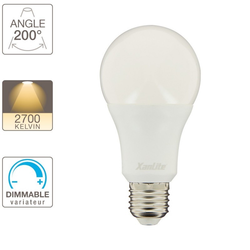 XANLITE ΛΑΜΠΤΗΡΑΣ LED A60 15W 2700Κ 1521LM DIMMABLE