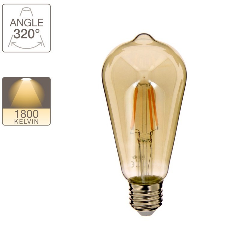 XANLITE ΛΑΜΠΤΗΡΑΣ LED (ST64) DECO FILAMENT ΚΑΠΝΙΣΤΟ ΓΥΑΛΙ E27 4W (23W) ΖΕΣΤΟ ΛΕΥΚΟ ΦΩΣ 1800K 230LM