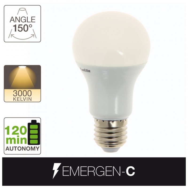 XANLITE ΛΑΜΠΤΗΡΑΣ LED A60 Ε27 6W 2700Κ 470LM ΜΕ ΜΠΑΤΑΡΙΑ ΑΥΤΟΝΟΜΙΑ 120 ΛΕΠΤΑ