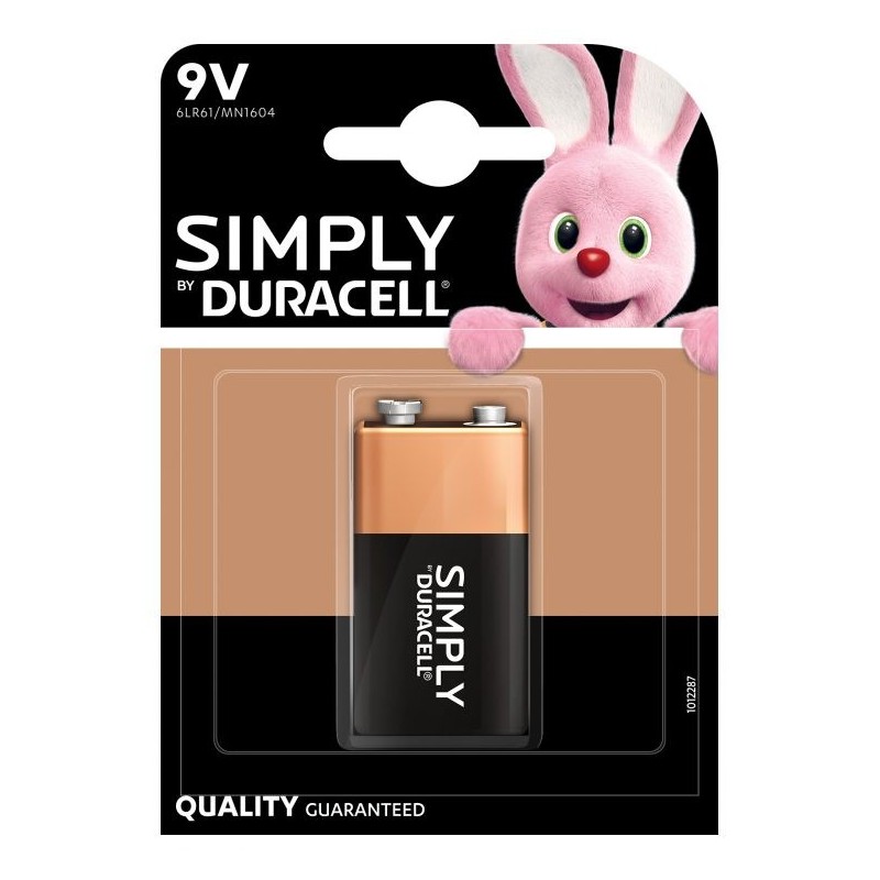 DURACELL SIMPLY ΜΠΑΤΑΡΙΑ ΑΛΚΑΛΙΚΗ 9V 1ΤΜΧ