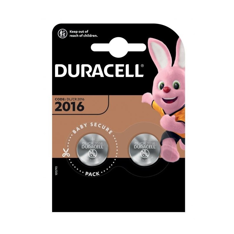 DURACELL ΜΠΑΤΑΡΙΑ ΛΙΘΙΟΥ 2016 2ΤΜΧ DURACELL ΜΠΑΤΑΡΙΑ ΛΙΘΙΟΥ 2016 2ΤΜΧ