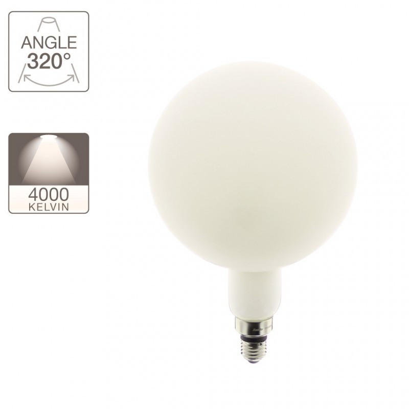 XANLITE ΛΑΜΠΤΗΡΑΣ LED DECO MILKY OPALINE G200 E27 24W (185W) ΟΥΔΕΤΕΡΟ ΦΩΣ 4000K 3000LM