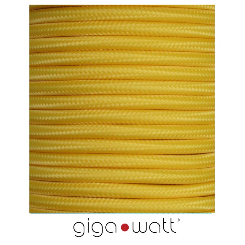 FABRIC CABLE YELLOW 2 X 0,75mm