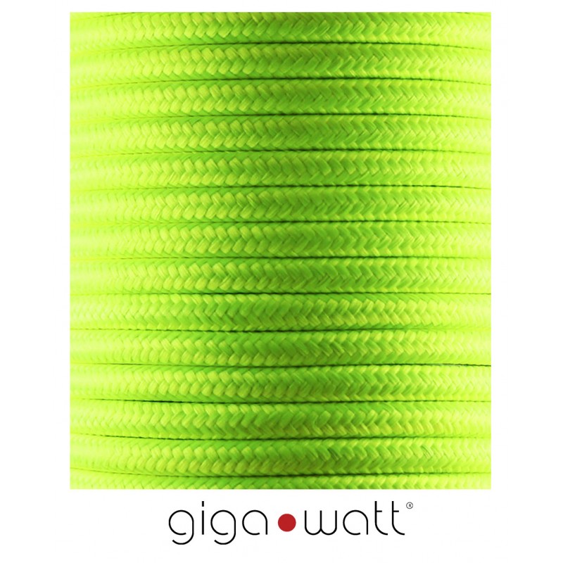 NEON FABRIC CABLE LIGHT YELLOW 2 X 0,75mm