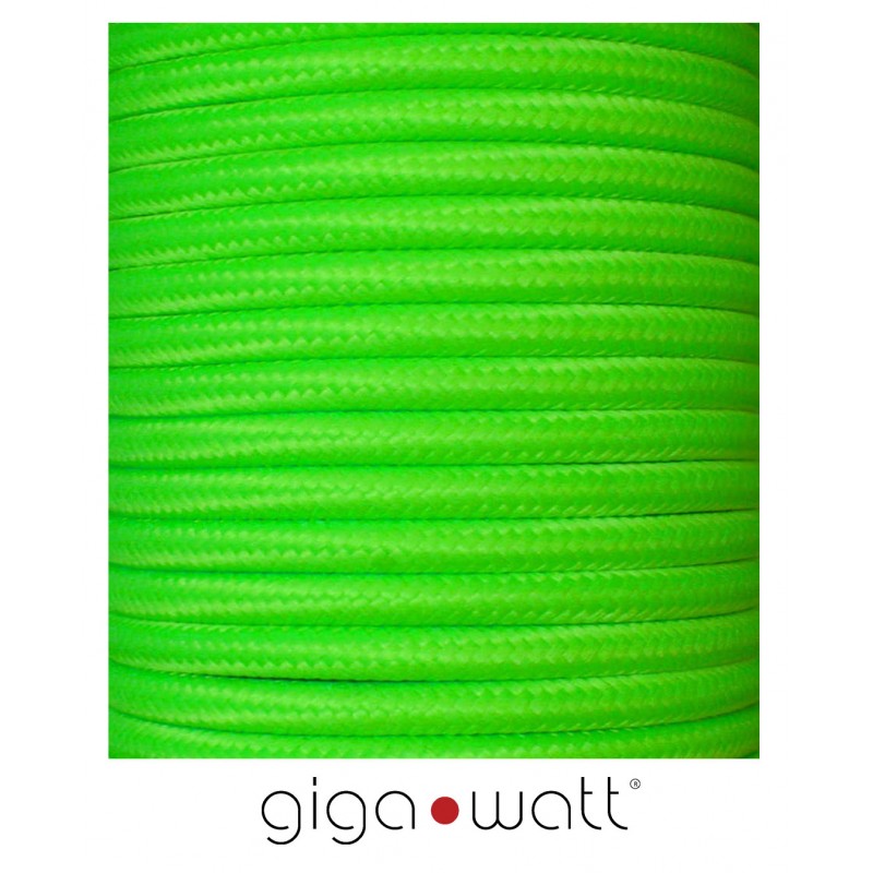 NEON FABRIC CABLE LIGHT GREEN 2 X 0,75mm
