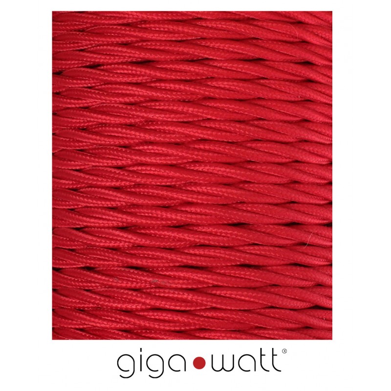 TWISTED FABRIC CABLE RED 2 X 0,75mm