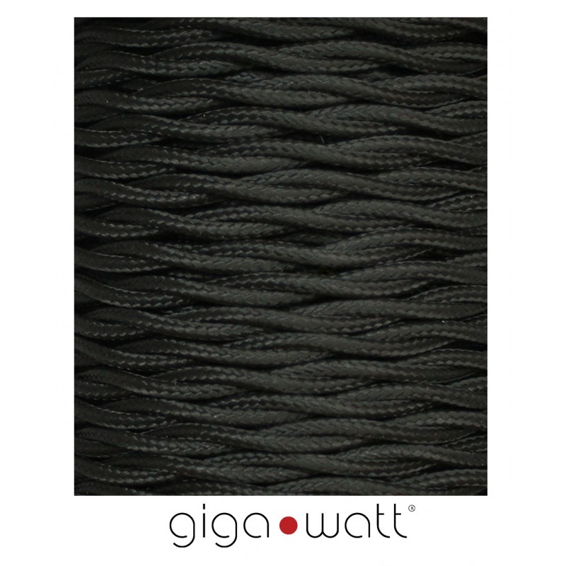 TWISTED FABRIC CABLE BLACK 2 X 0,75mm TWISTED FABRIC CABLE BLACK 2 X 0,75mm